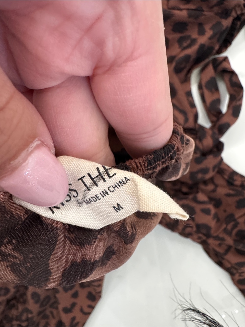 Brown Leopard Print Puff Sleeve Midi Dress - Picture 4 of 4